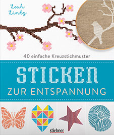 Lea Lintz, Sticken zur Entspannung: 40 einfache Kreuzstichmuster, Stiebner, 2017